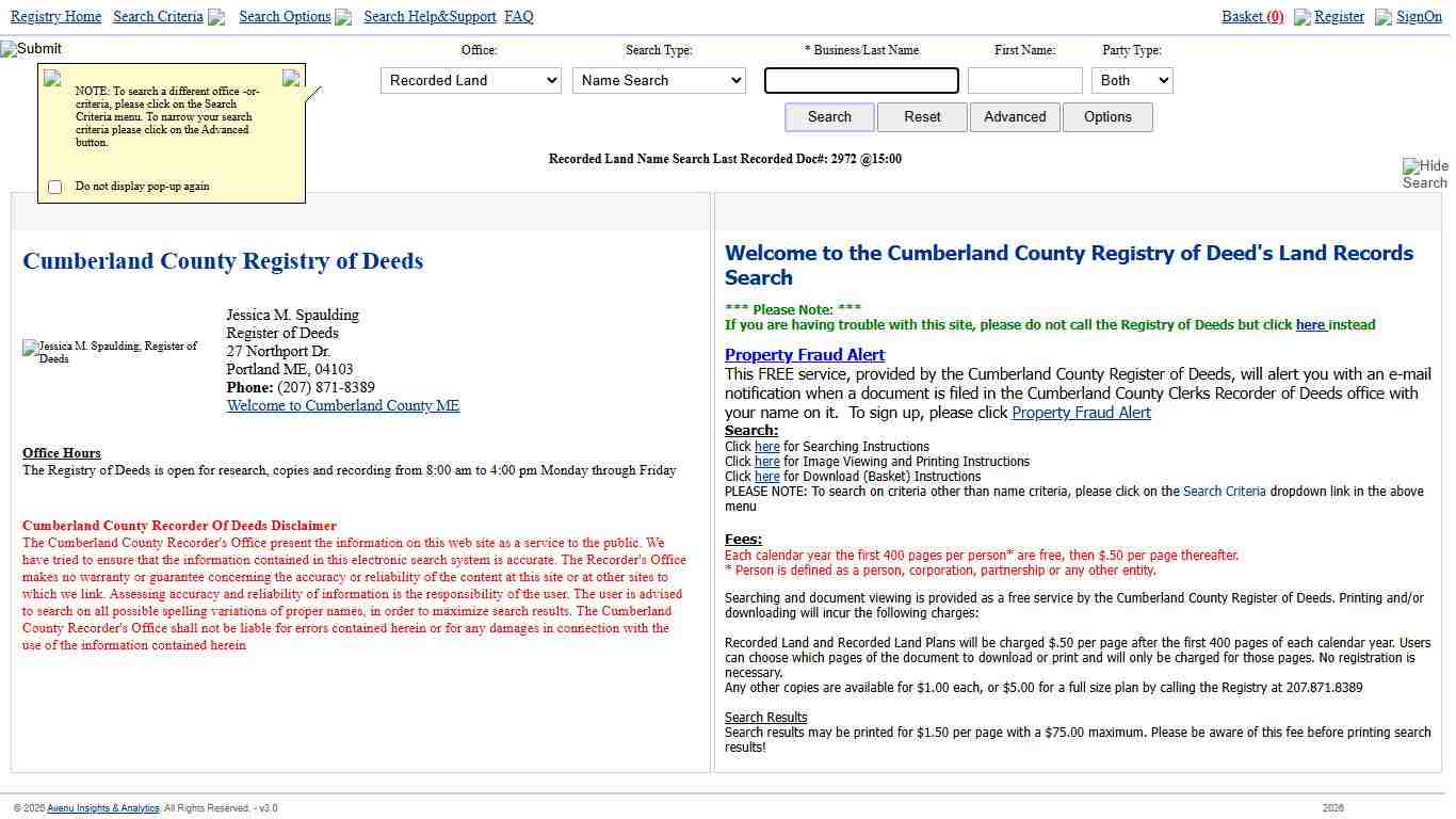 Welcome to 20/20 Perfect Vision Land Records I2